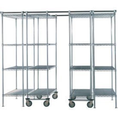 GLOBAL EQUIPMENT Space-Trac 6 Unit Storage Shelving Chrome 36"W x 18"D x 86"H - 12 ft. 795982